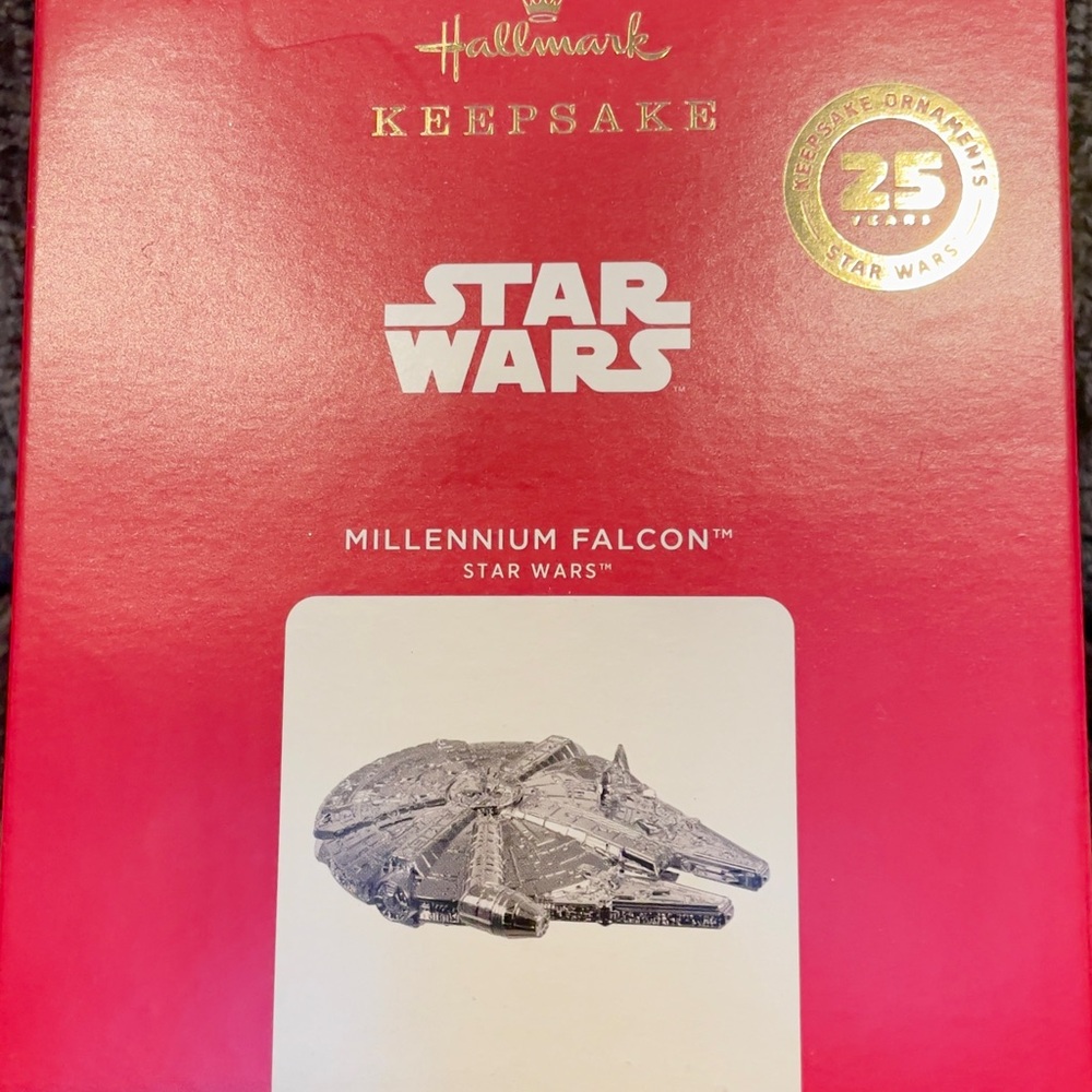 NIB Metal Hallmark Keepsake: Star Wars Millennium Falcon Ornament!